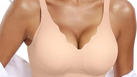 Scalloped Wireless Push Up Bras